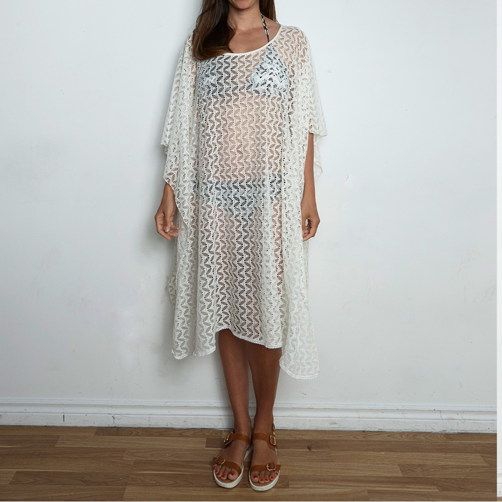 Knitted Beach coverup poncho